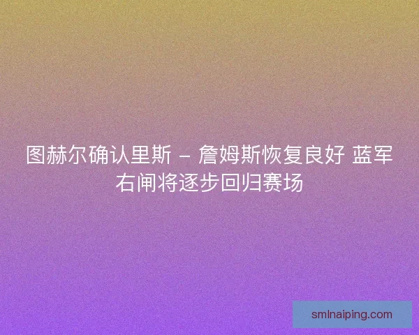 图赫尔确认里斯 - 詹姆斯恢复良好 蓝军右闸将逐步回归赛场