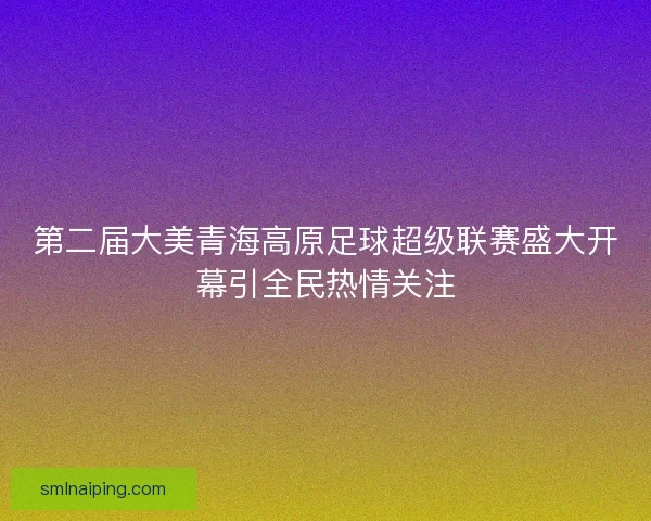 第二届大美青海高原足球超级联赛盛大开幕引全民热情关注